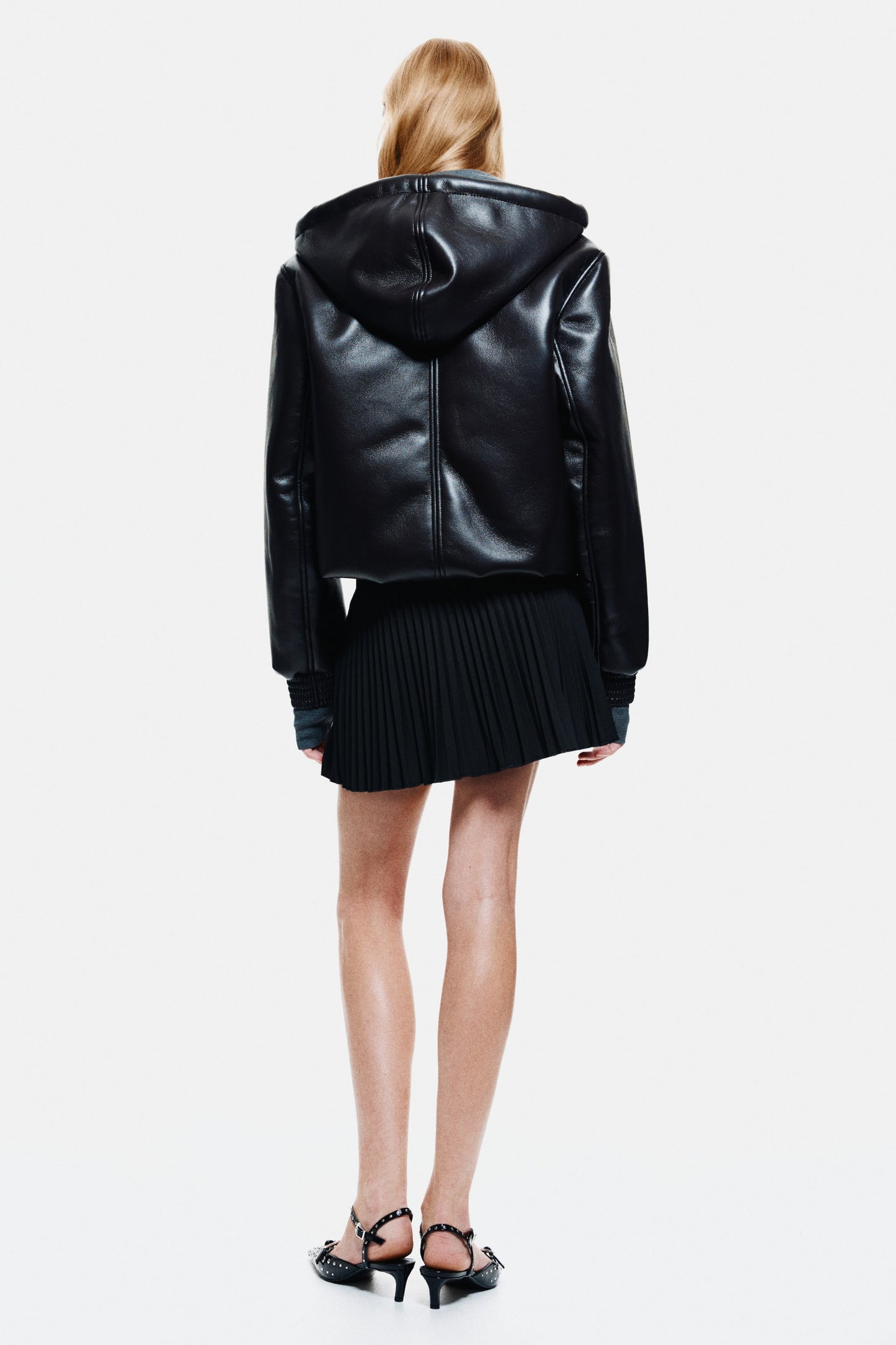 Pleated mini skort