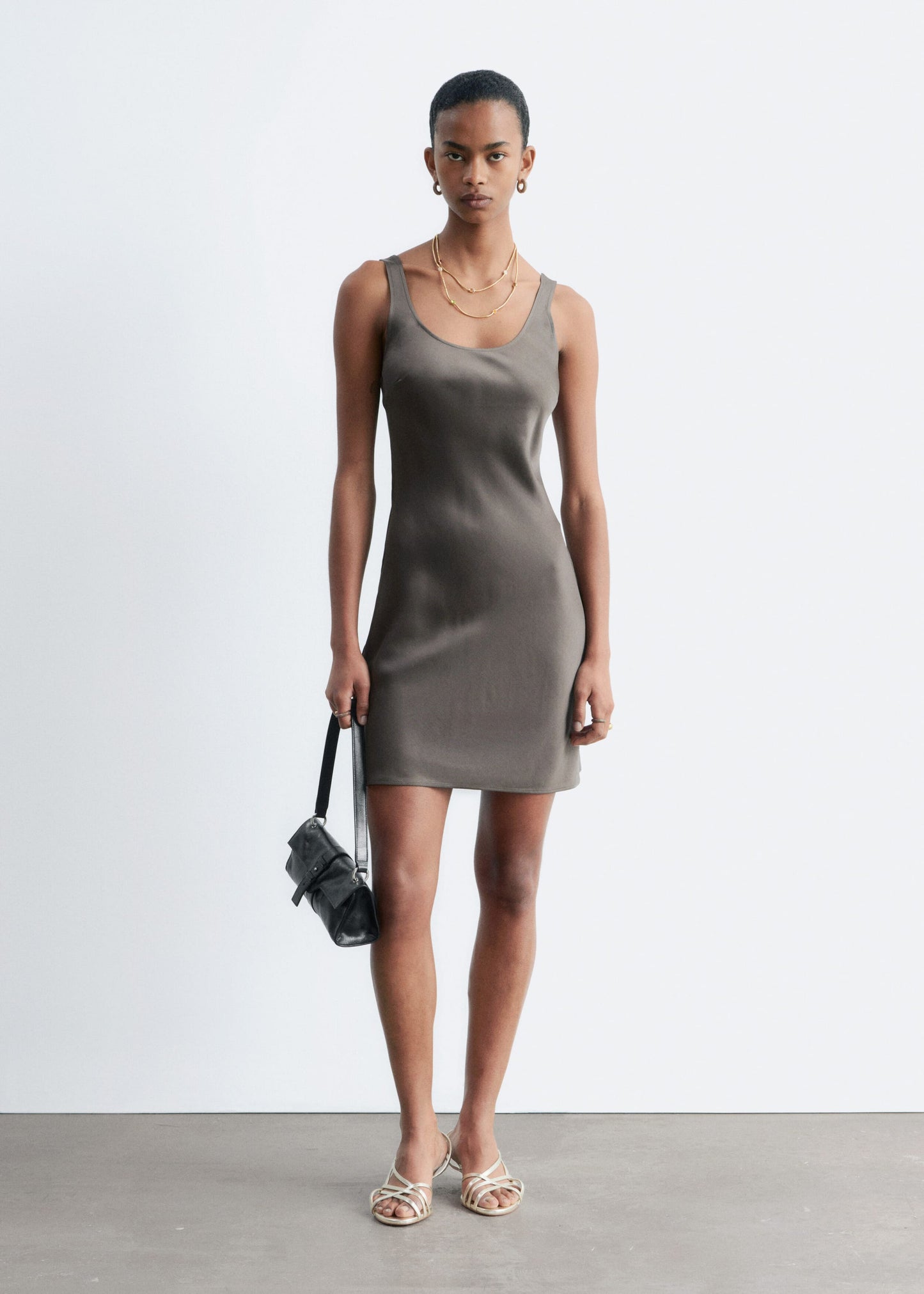 Satin Slip Mini Dress