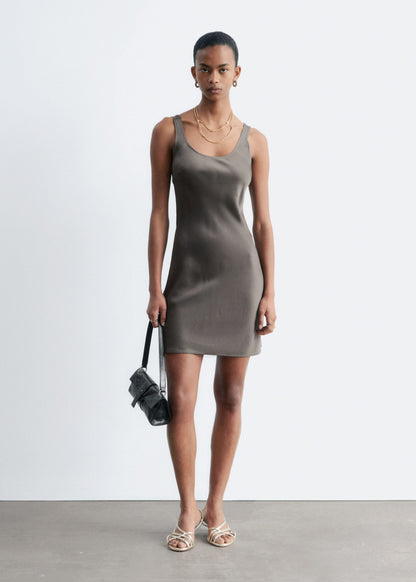 Satin Slip Mini Dress