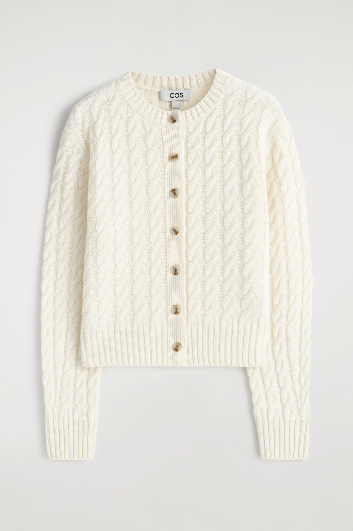 Cable-Knit Merino Wool Cardigan