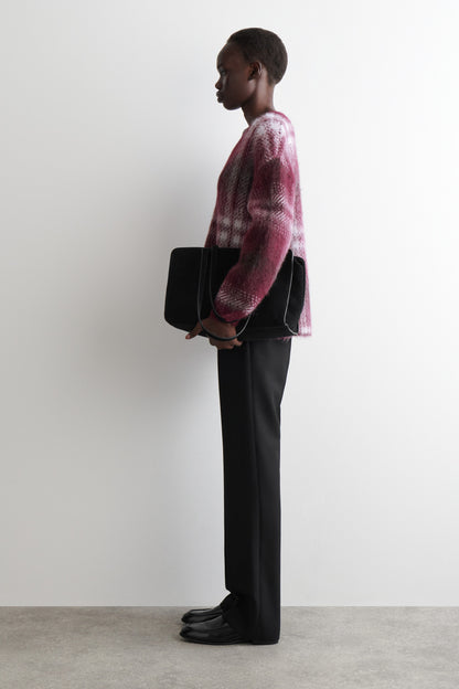 Checked Alpaca-Blend Jumper