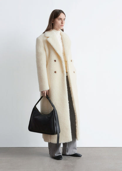 Wool Shearling Maxi Coat