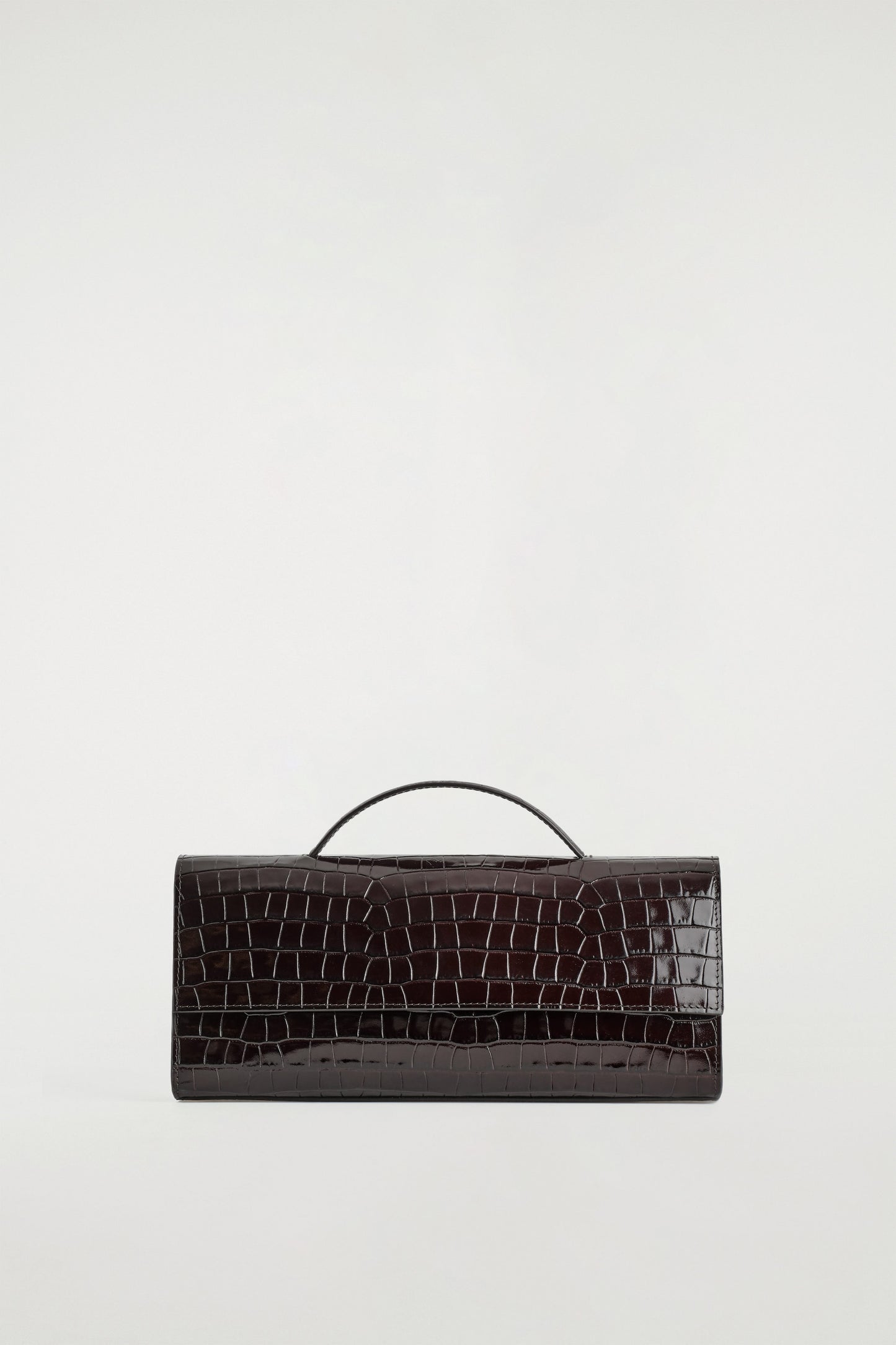 Gallery Clutch Bag - Croc-Effect Leather