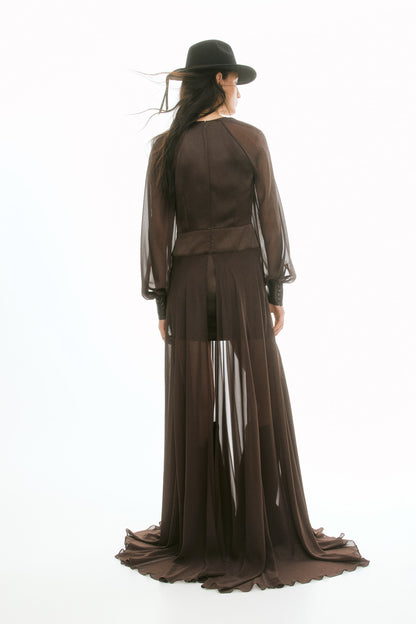 Satin maxi dress