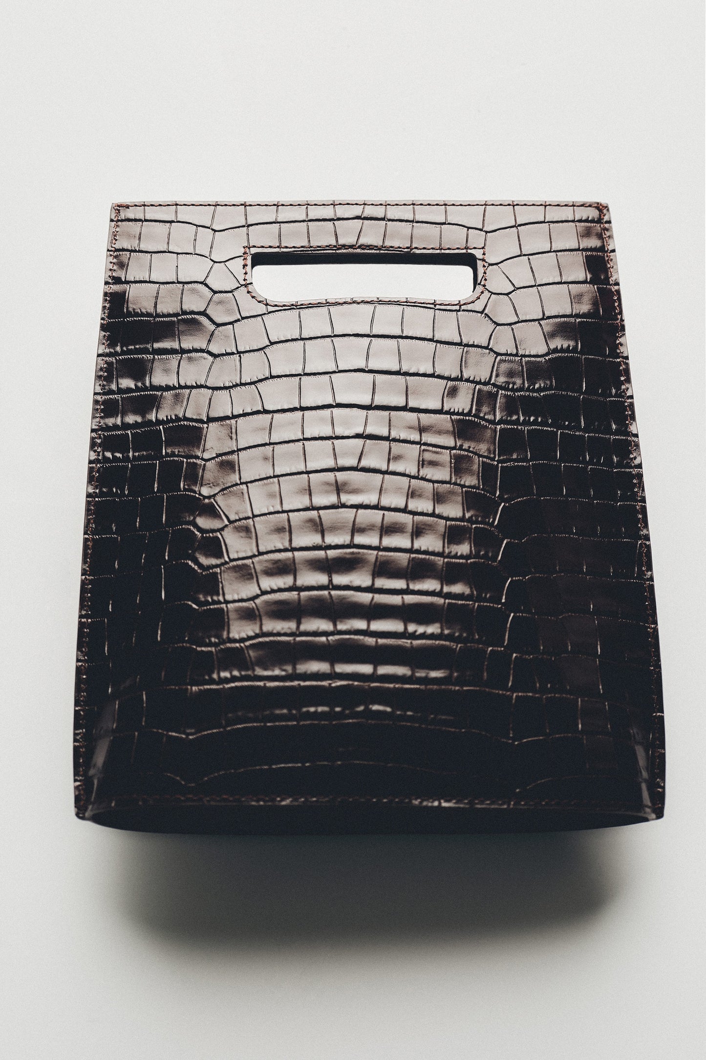 Folio Mini Croc-Effect Leather Bag