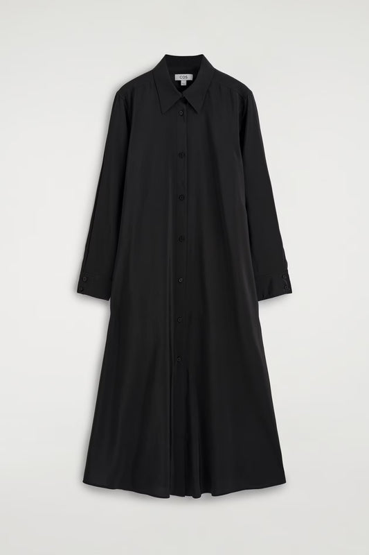 Fluid Midi Shirt Dress