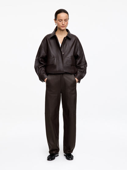 Barrel Leather Trousers