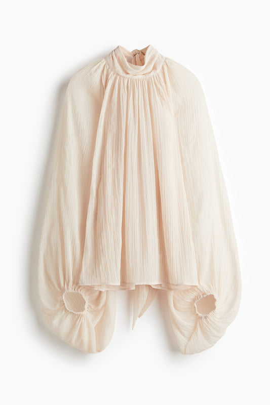 Tie-neck blouse