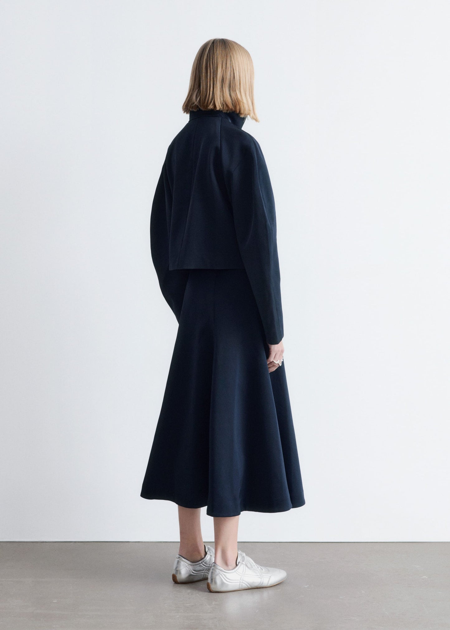 Sculptural-Sleeve Jacket