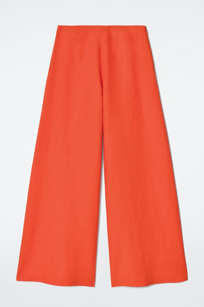 Linen Wide-Leg Trousers