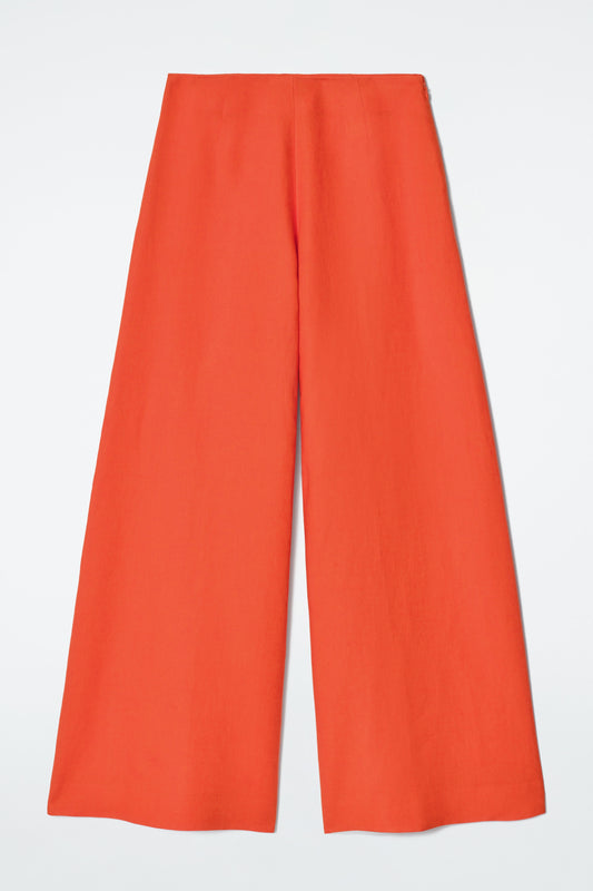 Linen Wide-Leg Trousers