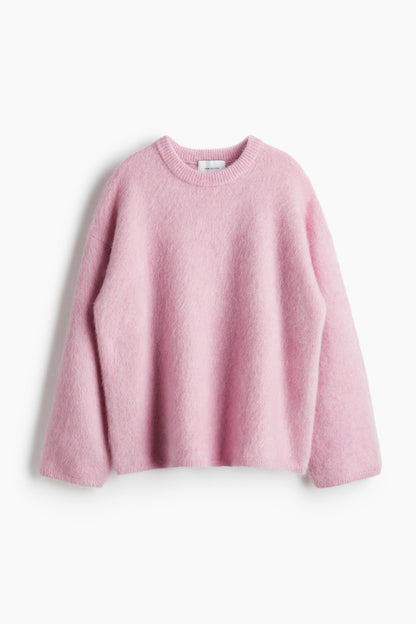 Oversized mohair-blend jumper