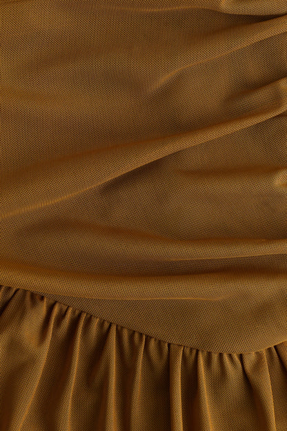Draped mesh dress