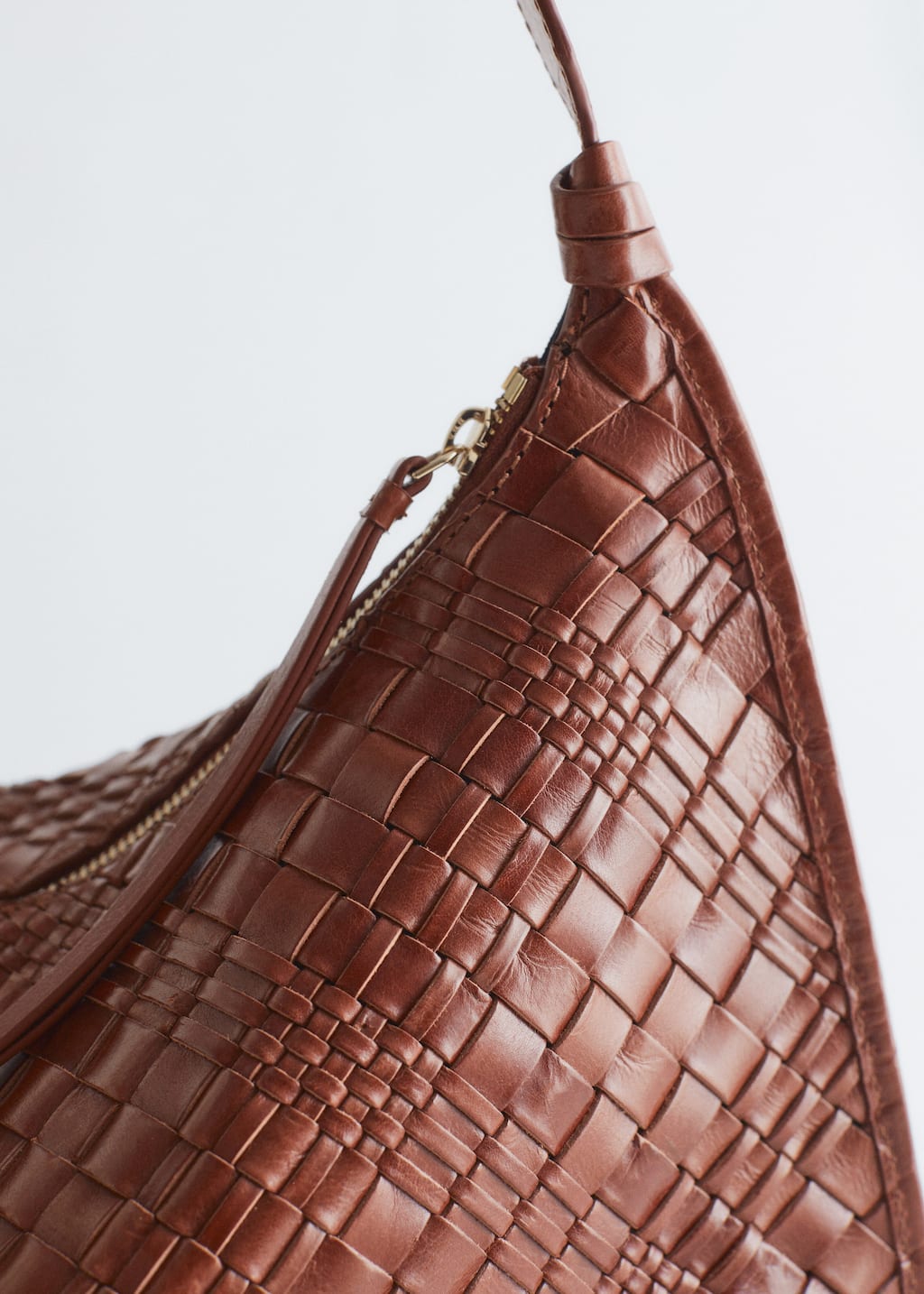 Interwoven Leather Tote Bag