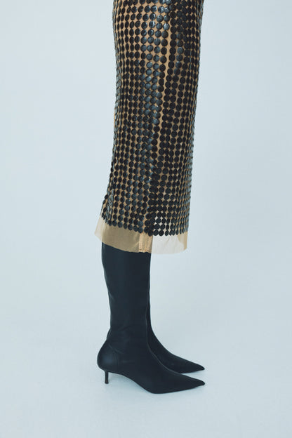 Sequined mesh skirt