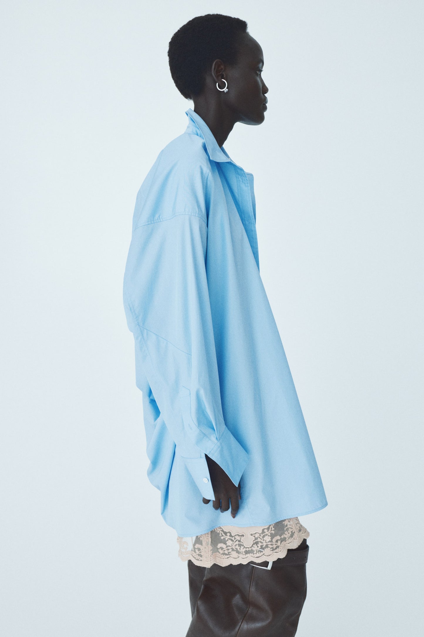 Oversized poplin shirt