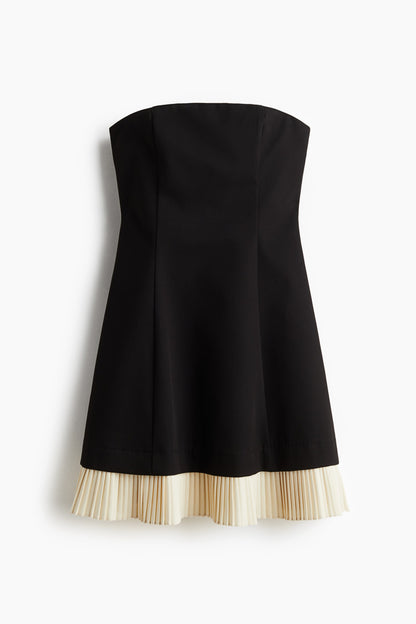 Pleated bandeau dress