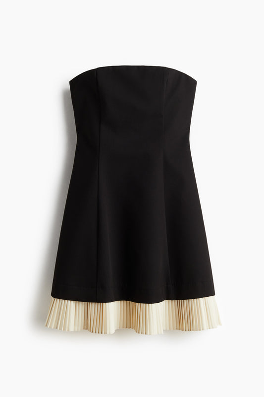 Pleated bandeau dress