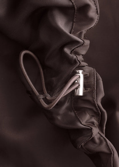 Sculpted Drawstring Mini Dress