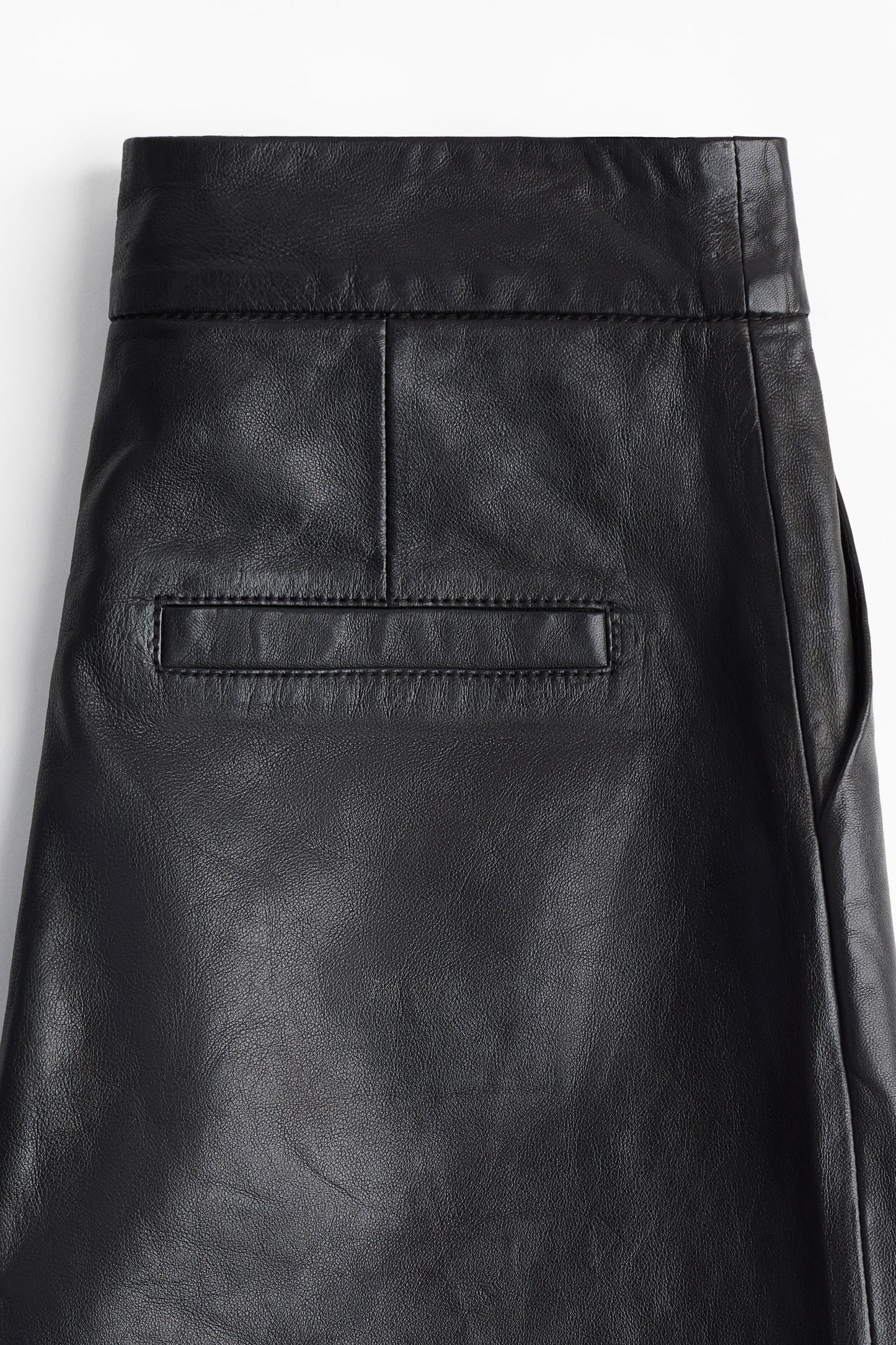 Straight leather trousers