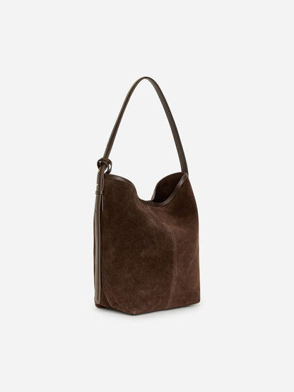 Suede Bucket Tote