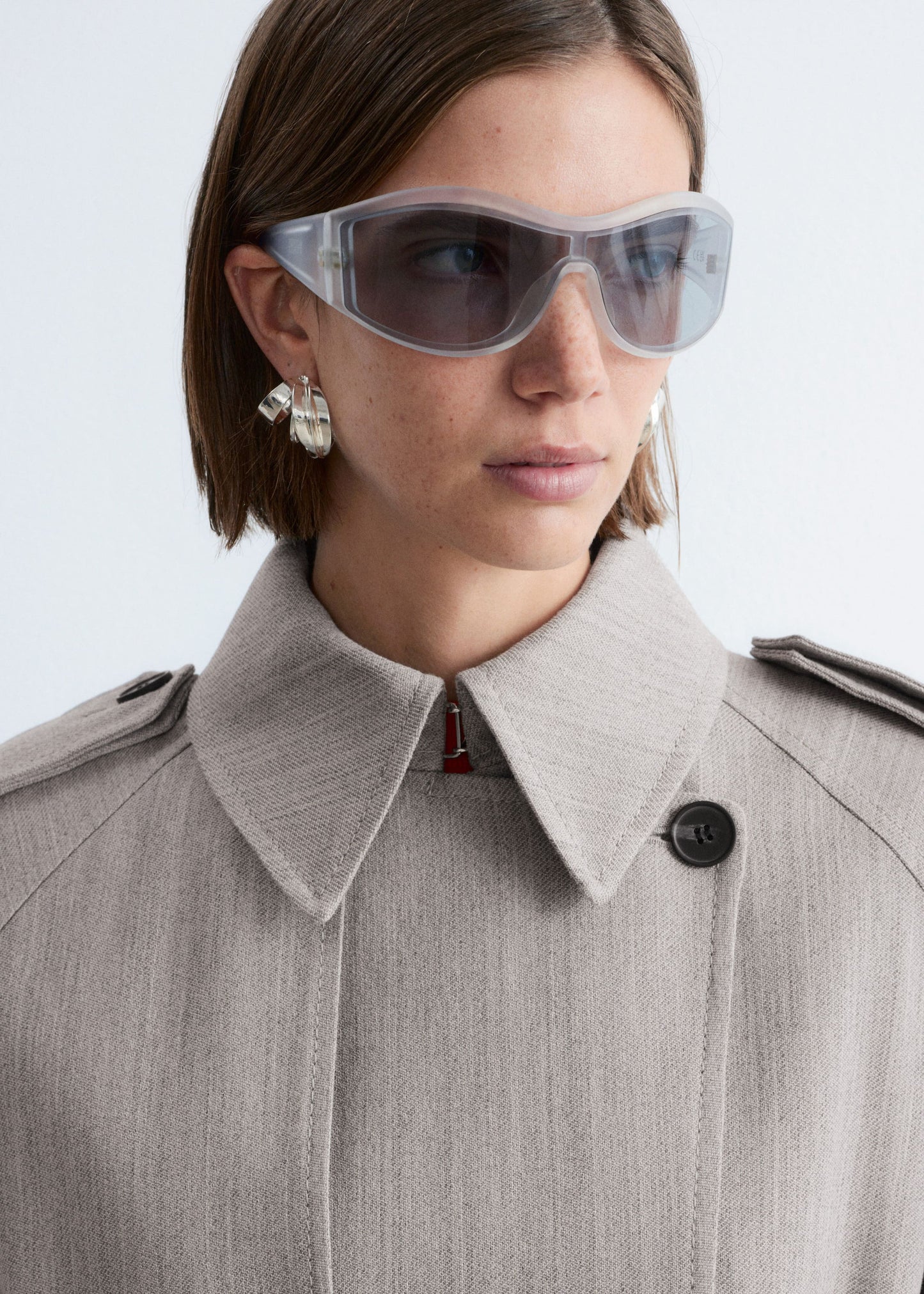 Wool Tie-Belt Trench Coat