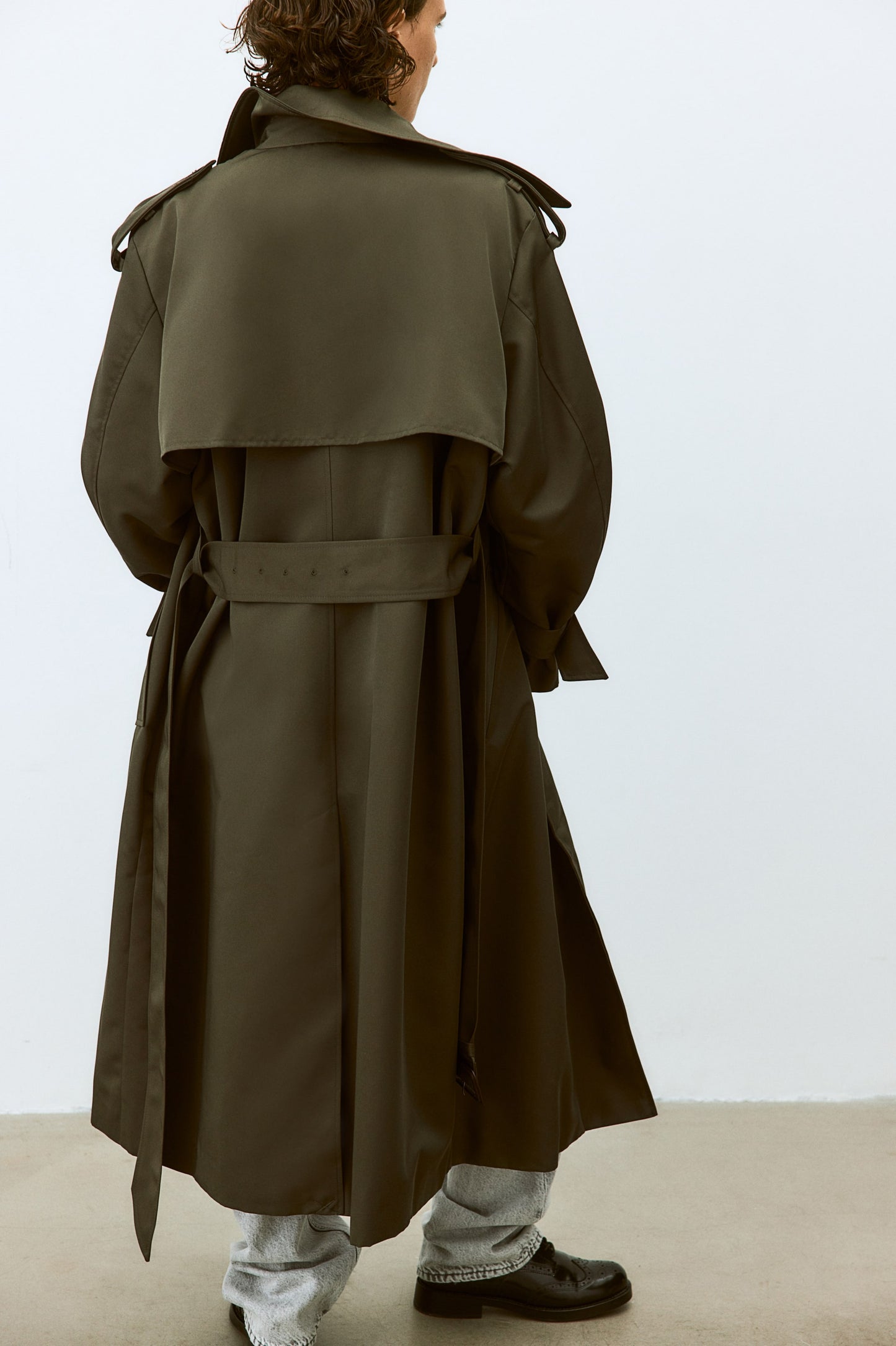 Double-breasted trench coat