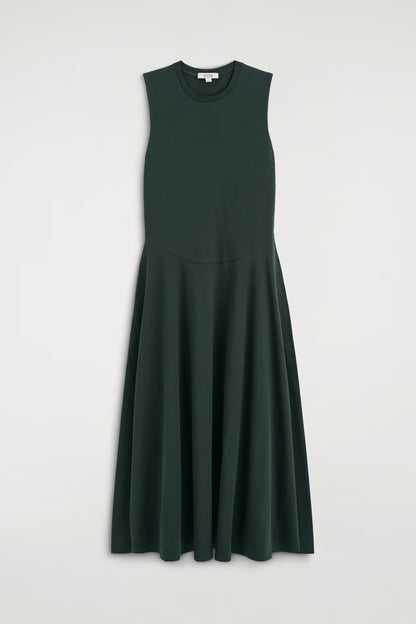 Sculptural cotton-jersey midi dress