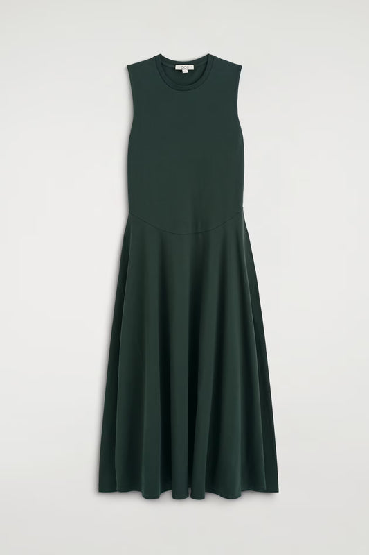 Sculptural cotton-jersey midi dress