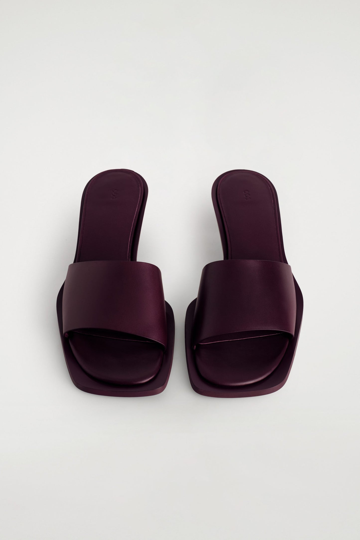 Leather Kitten-Heel Mules