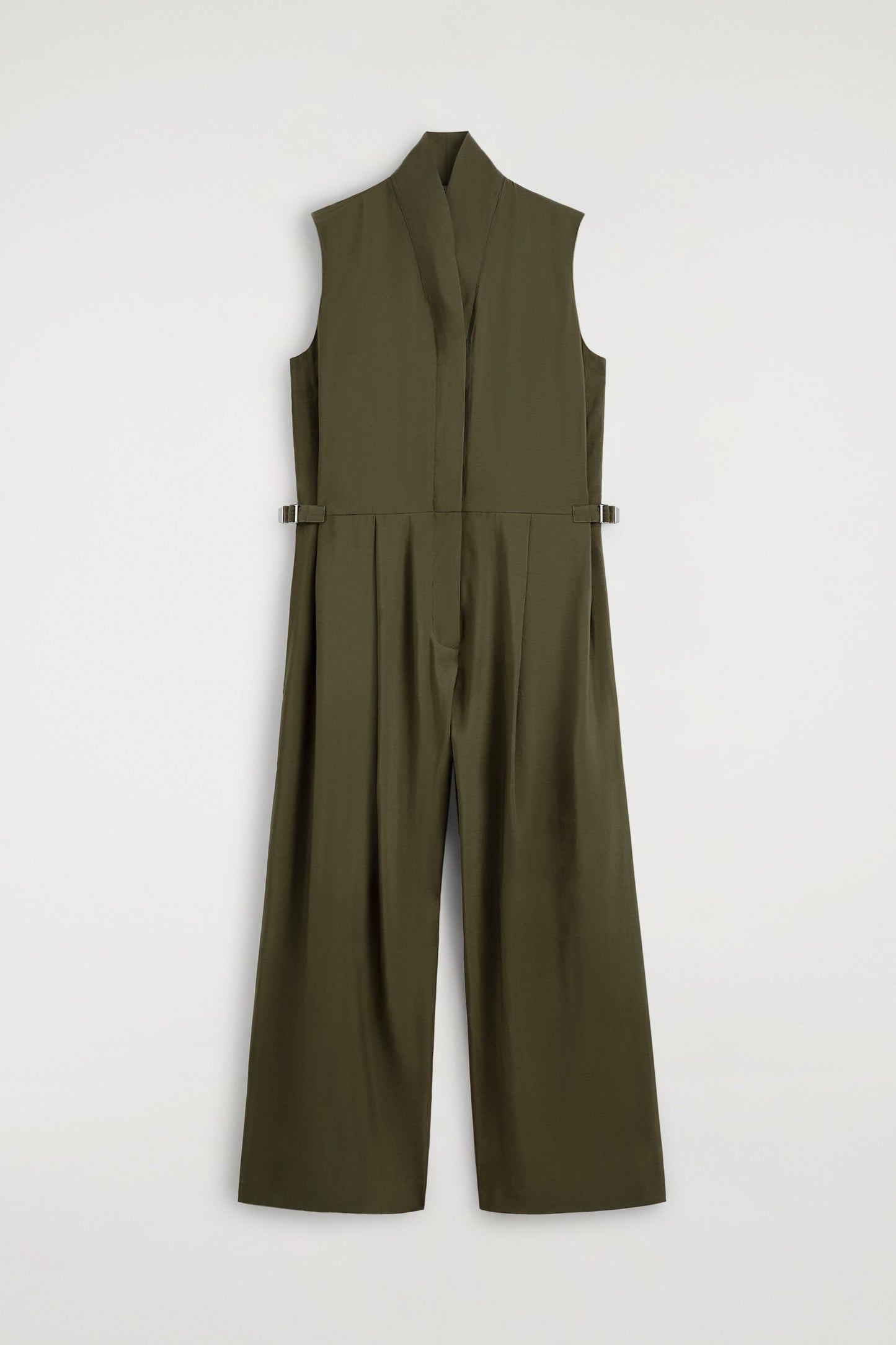 Shawl-Collar Utility Jumpsuit