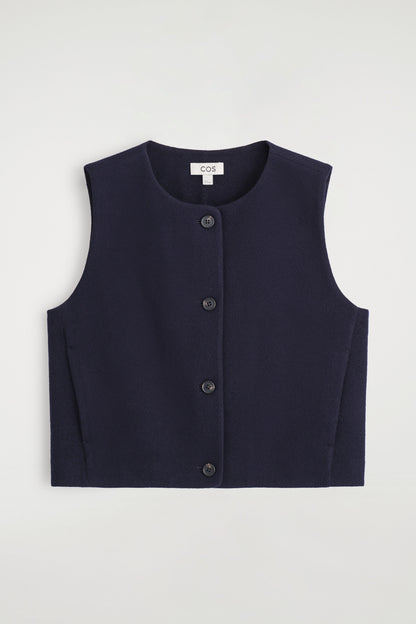 Boiled Merino Wool Waistcoat