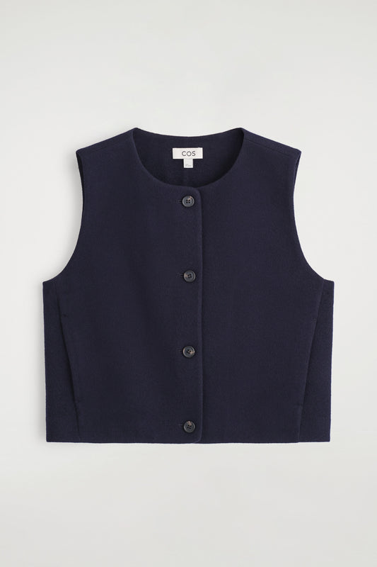 Boiled Merino Wool Waistcoat