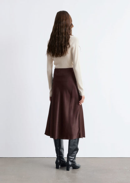 Satin Midi Skirt