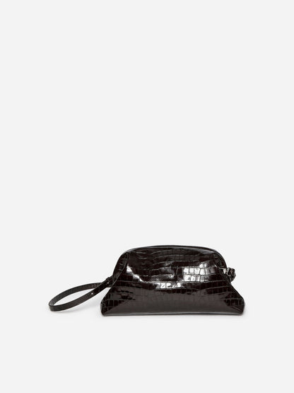 Croco-Embossed Clutch