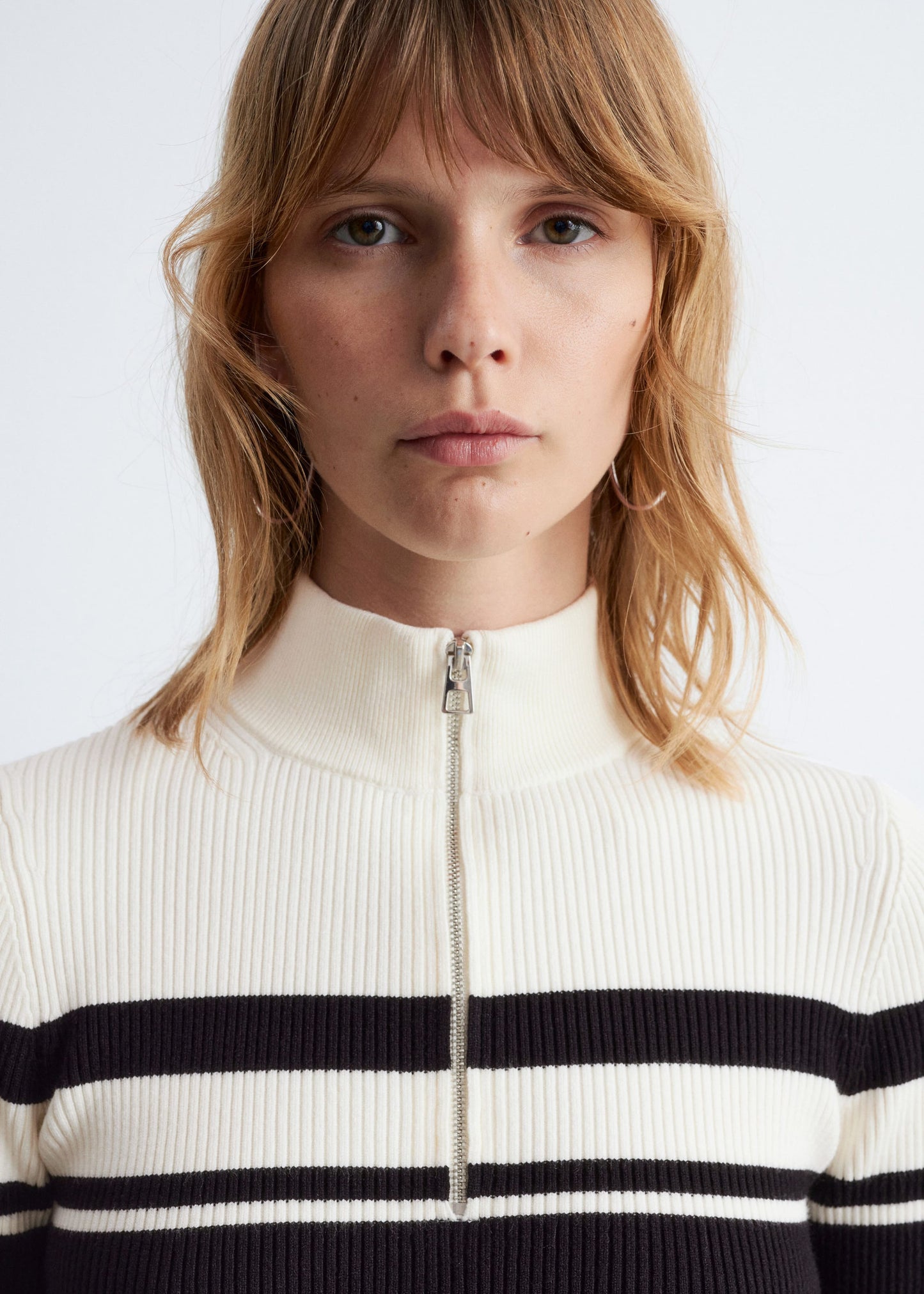 Zip-Top Mock Neck Jumper