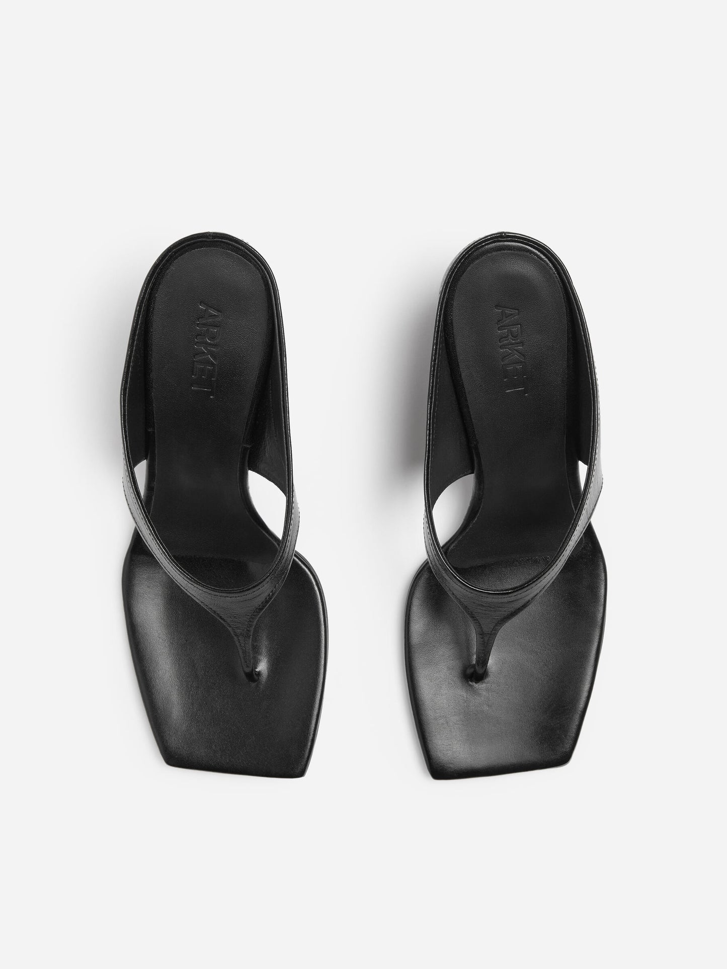 Leather Wedge Flip-Flop Sandals