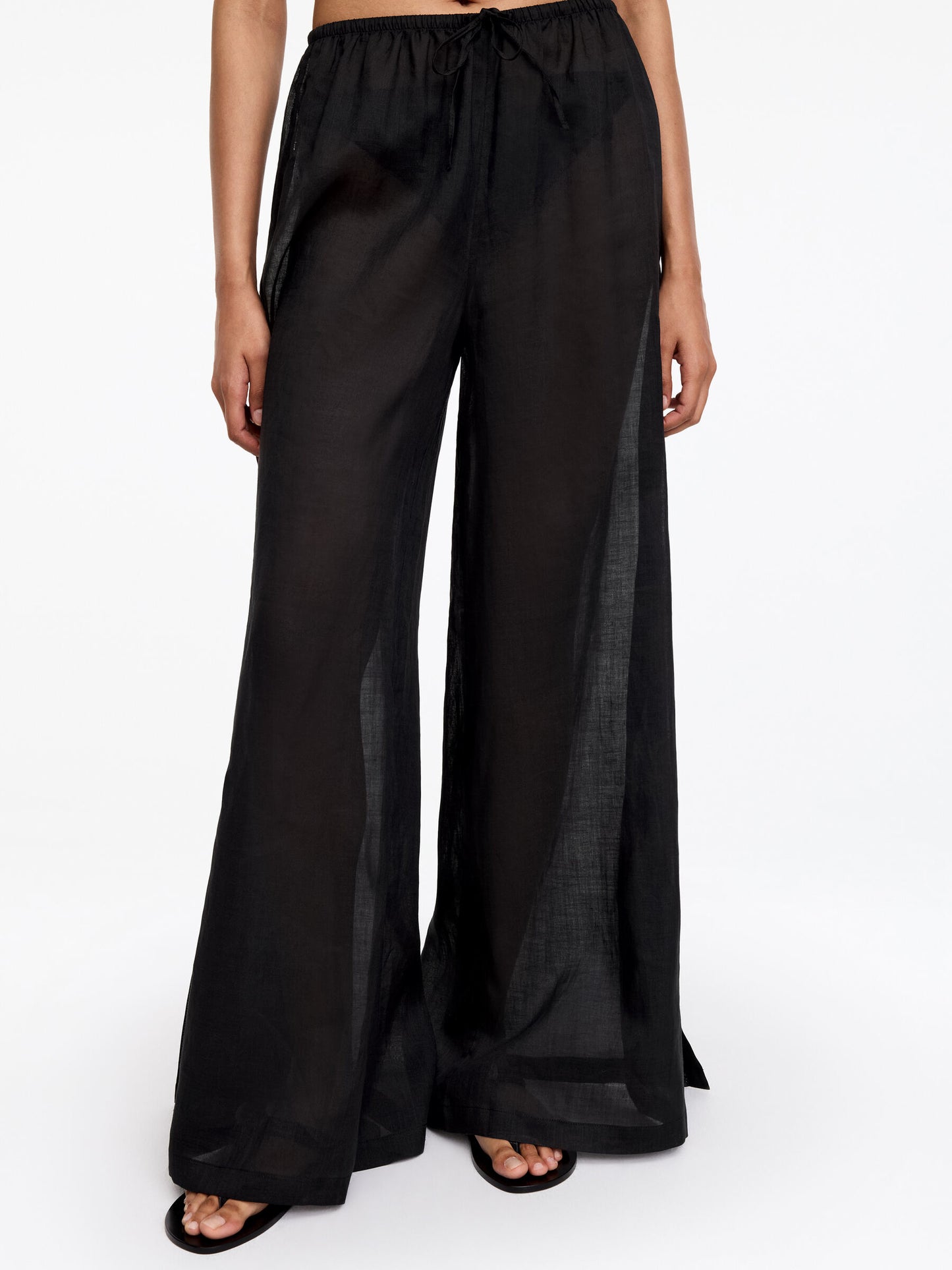 Ramie Drawstring Trousers