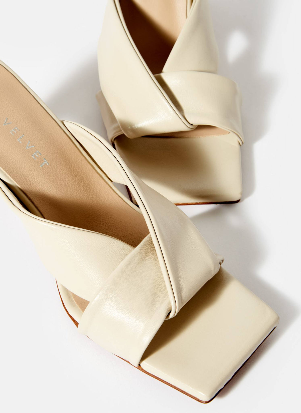 Cally Cream Leather Mules