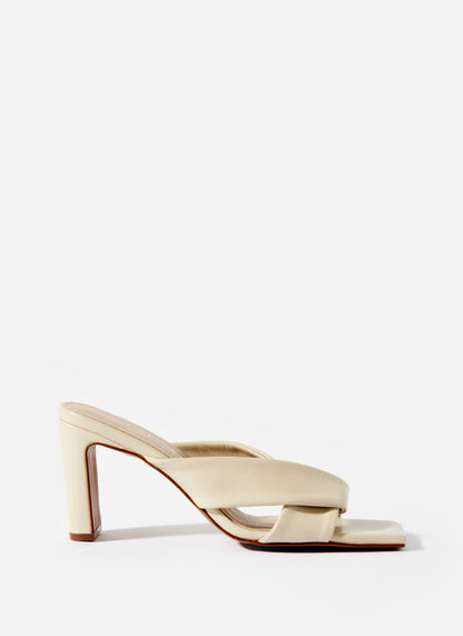 Cally Cream Leather Mules