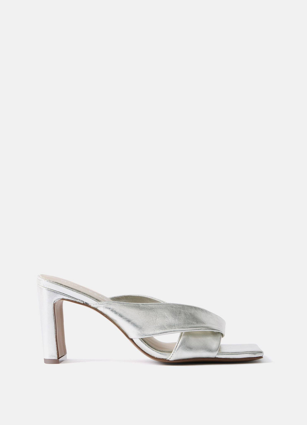 Cally Metallic Leather Mules