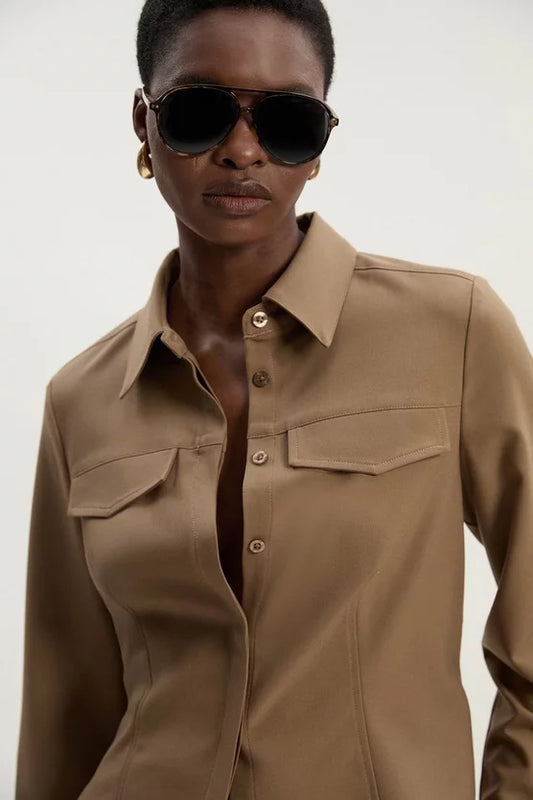Viscose Blend Tailored Shirt