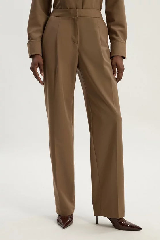 Viscose Blend Tailored Tapered Leg Trouser