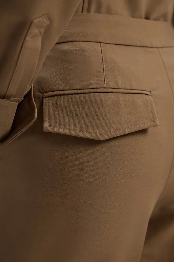 Viscose Blend Tailored Tapered Leg Trouser