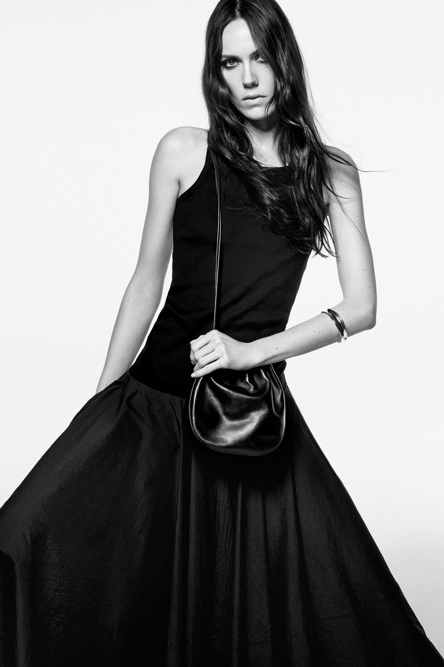 Circle-Cut Midi Skirt