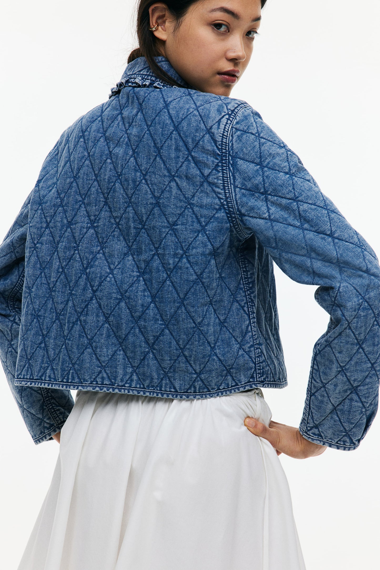 Quilted denim jacket