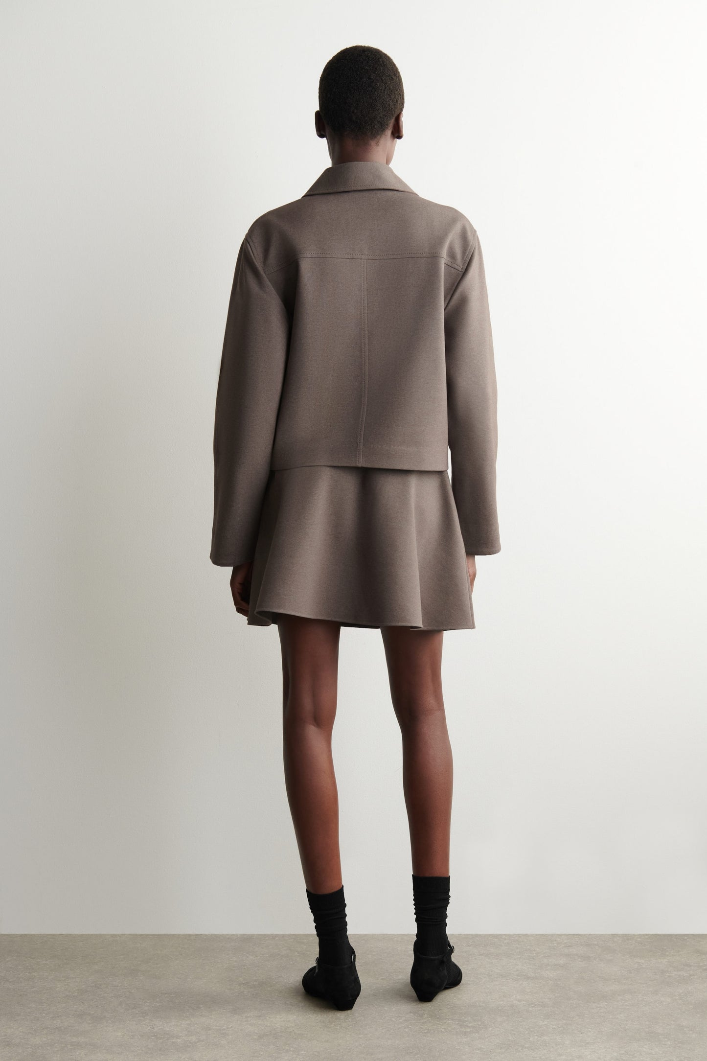 Flared Jersey Mini Skirt