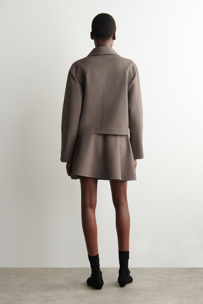 Flared Jersey Mini Skirt