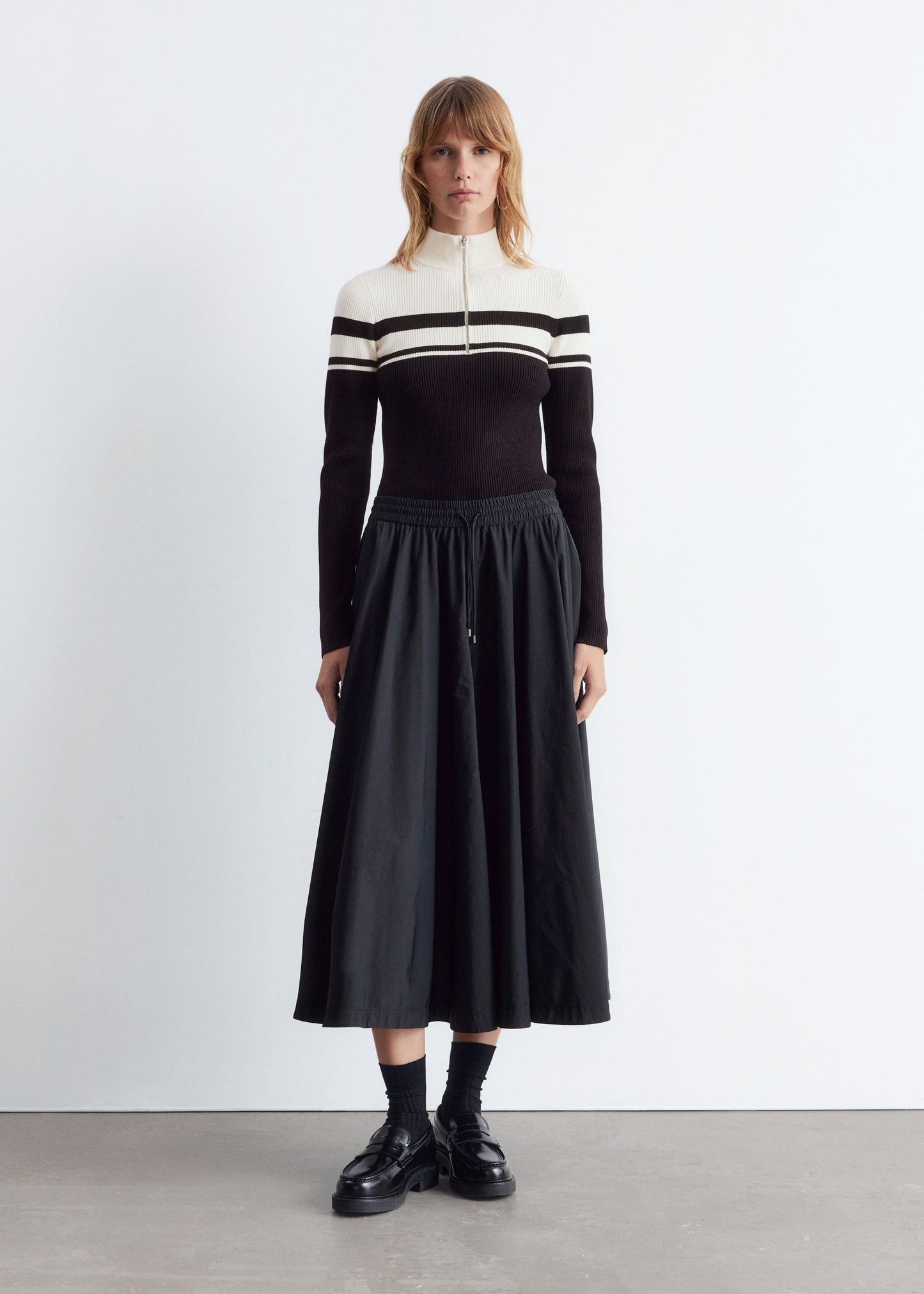 Zip-Top Mock Neck Jumper