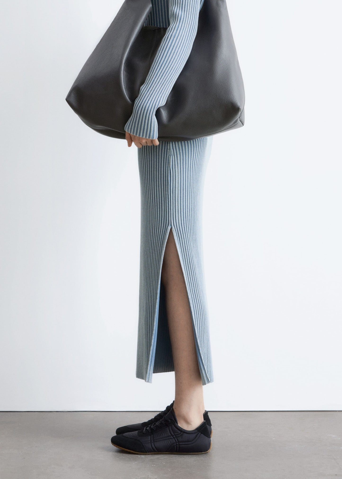 Ribbed Zip-Up Maxi Dress